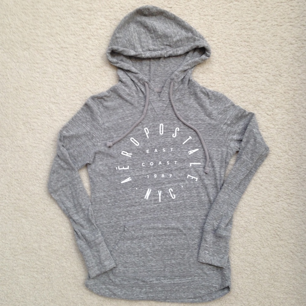 Aeropostale Lightweight Gray Hoodie
